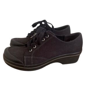 Dansko Veda Vegan Lace Up Canvas Sneaker - Black Canvas 40